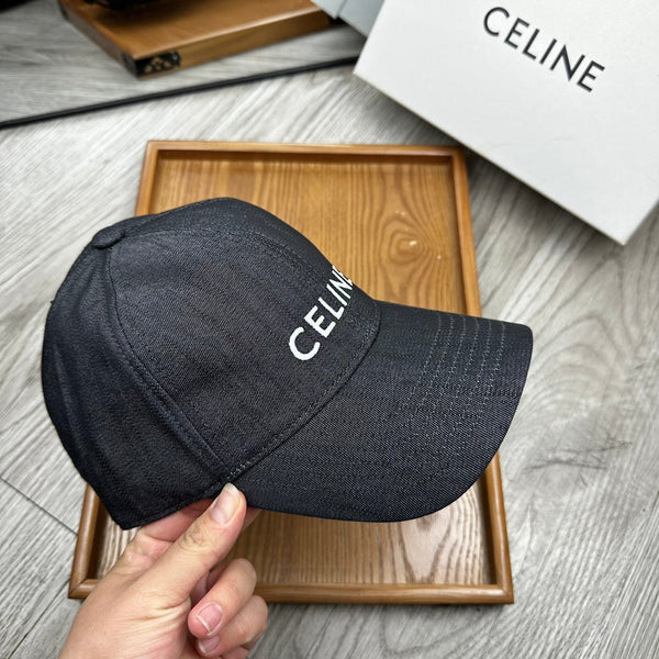 Celin Cap Black Denim Fabric 210356