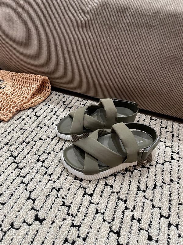 SANDALO ELETTRICO OMBRA IN PELLE DI VITELLO