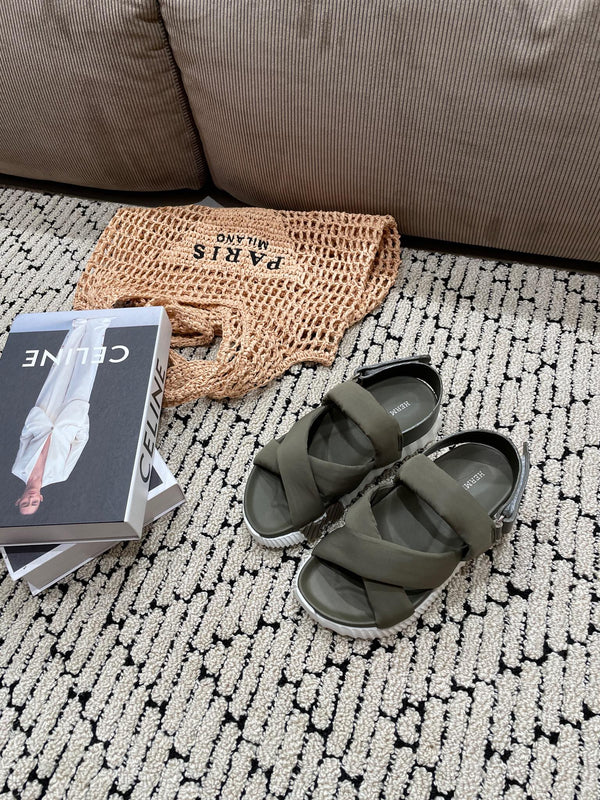 SANDALO ELETTRICO OMBRA IN PELLE DI VITELLO