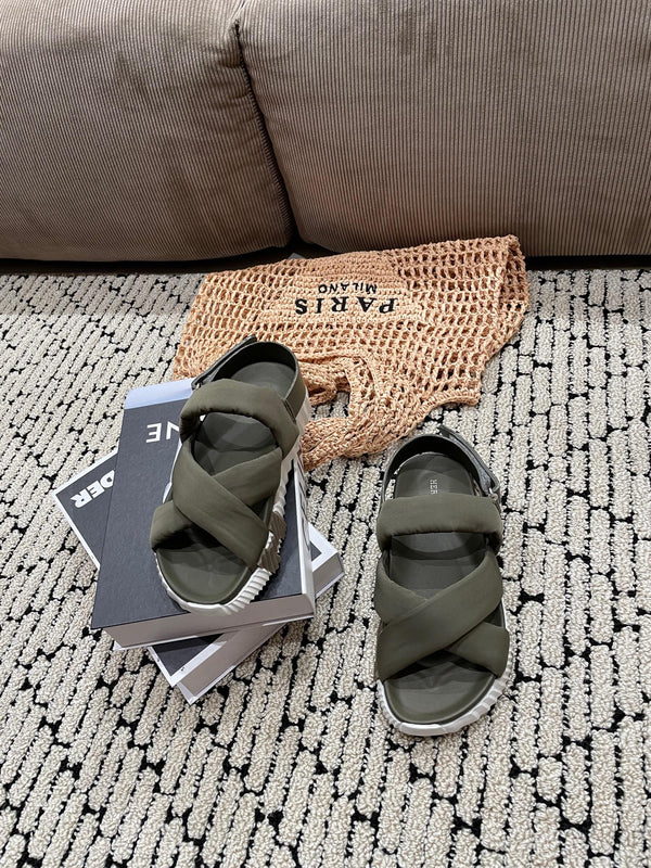 SANDALO ELETTRICO OMBRA IN PELLE DI VITELLO