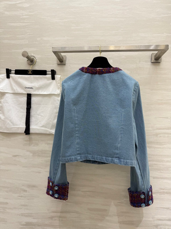 CC 25 Short Jacket Blue Denim Fabric