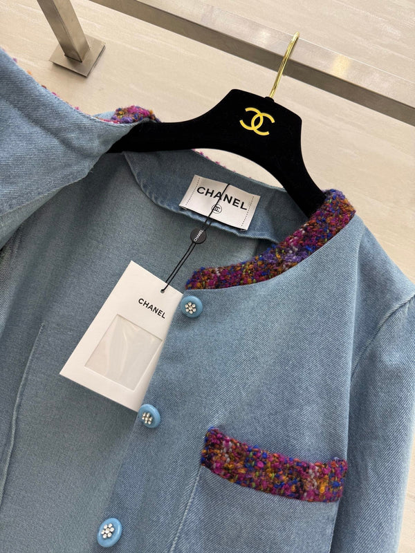 CC 25 Short Jacket Blue Denim Fabric