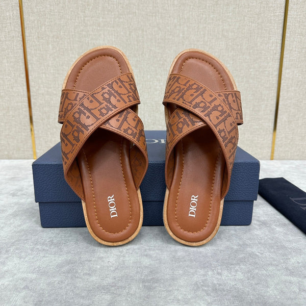 CD ALIAS SANDAL CIDER EMBOSSED CALFSKIN