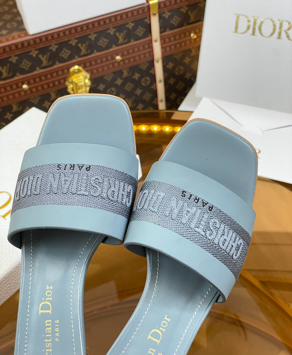 cd slide 45 patel blu vitello cotone ricamato