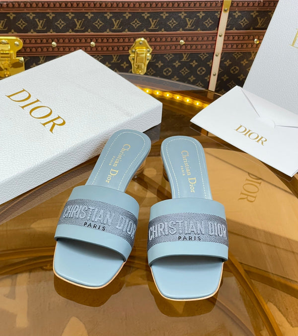 cd slide 45 patel blu vitello cotone ricamato