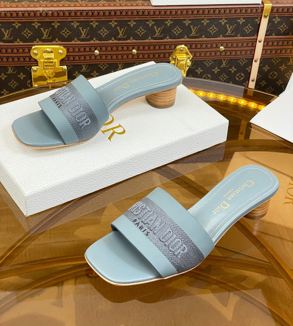 cd slide 45 patel blu vitello cotone ricamato