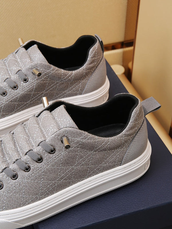 CD STYLISH SNEAKER IN PELLE DI VITELLO GRIGIA