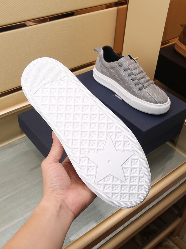 CD STYLISH SNEAKER IN PELLE DI VITELLO GRIGIA