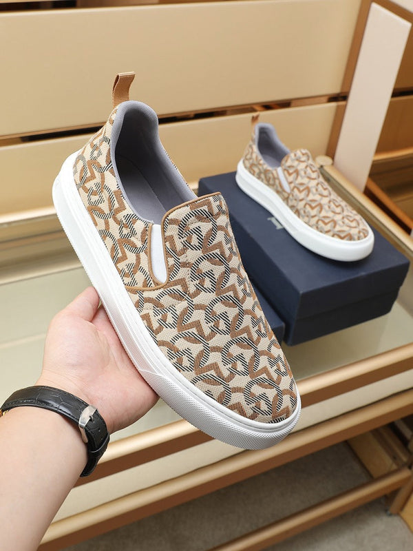 CD SOLAR SLIP-ON BEIGE MIX BROWN FABRIC