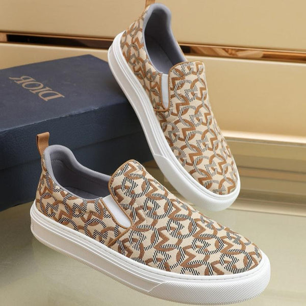 CD SOLAR SLIP-ON BEIGE MIX BROWN FABRIC