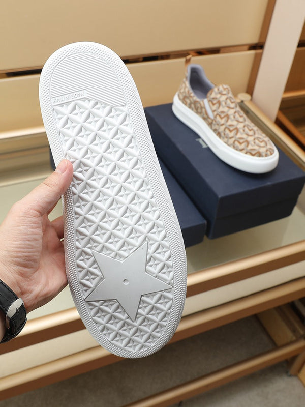 CD SOLAR SLIP-ON BEIGE MIX BROWN FABRIC