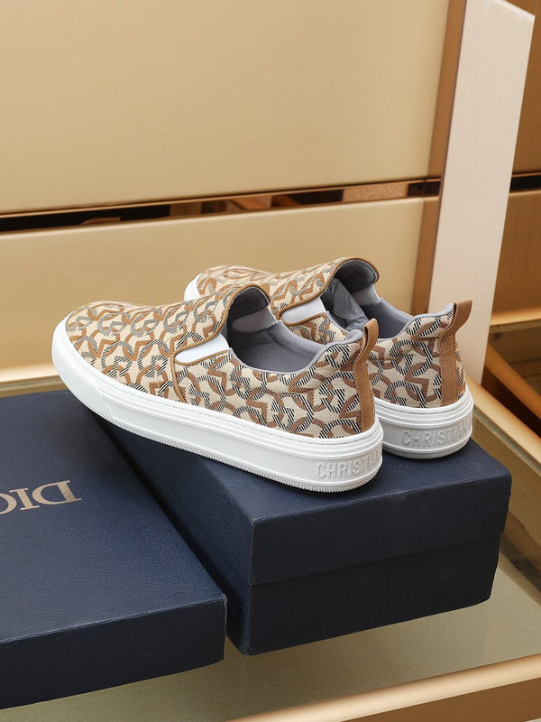 CD SOLAR SLIP-ON BEIGE MIX BROWN FABRIC