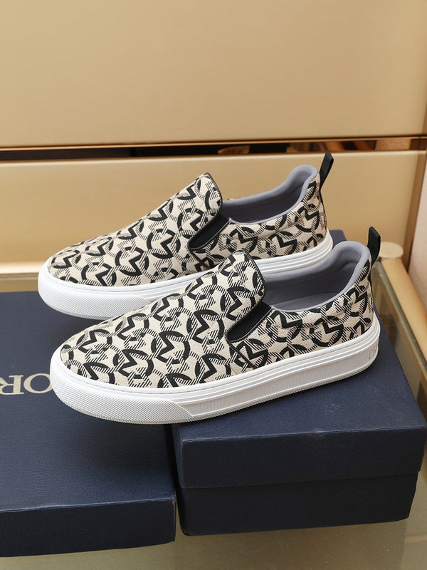 CD SOLAR SLIP-ON CREAM MIX BLACK FABRIC