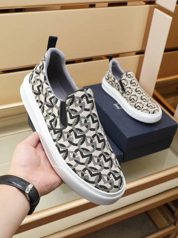 CD SOLAR SLIP-ON CREAM MIX BLACK FABRIC