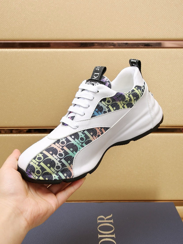 CD LINE SNEAKER WHITE AND RAINBOW CALFSKIN