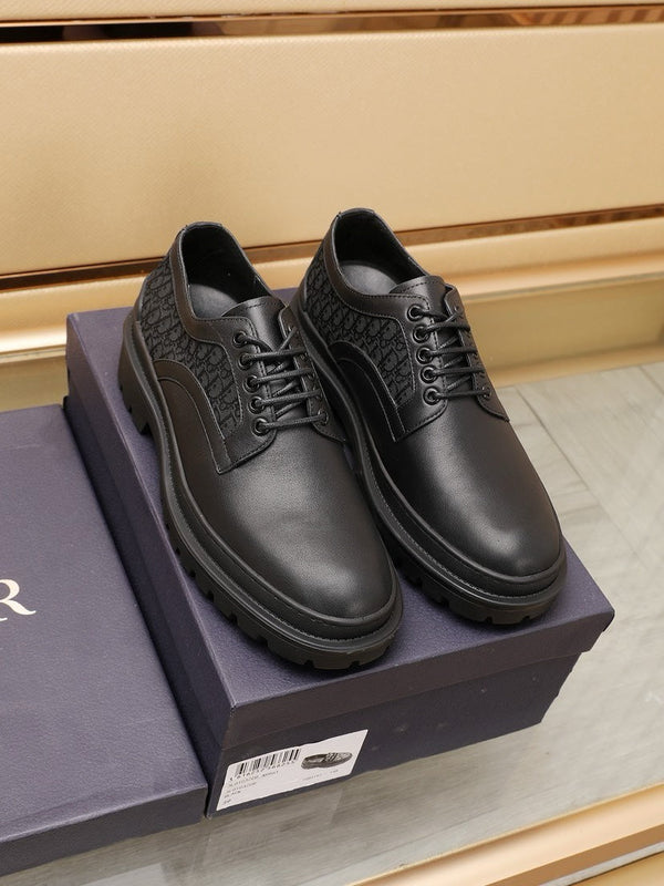 CD EXPLORER DERBY SHOE BLACK CALFSKIN