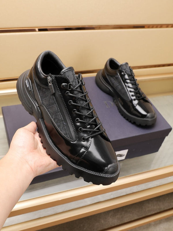 CD COMBAT DERBY SHOE BLACK POLISHED CALFSKIN