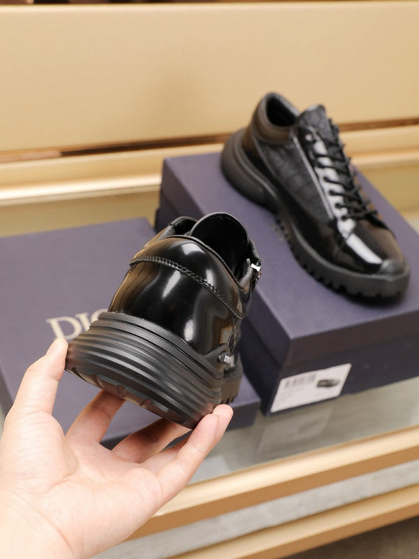 CD COMBAT DERBY SHOE BLACK POLISHED CALFSKIN