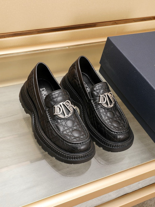 CD EXPLORER LOAFER BLACK EMBROIDED CALFSKIN