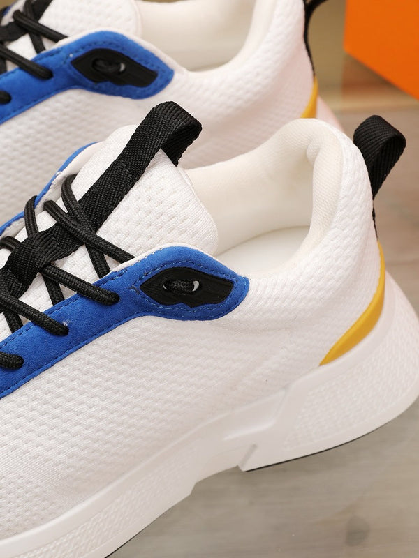 HM HUGO SNEAKER WHITE AND COBALT BREATHABLE FABRIC