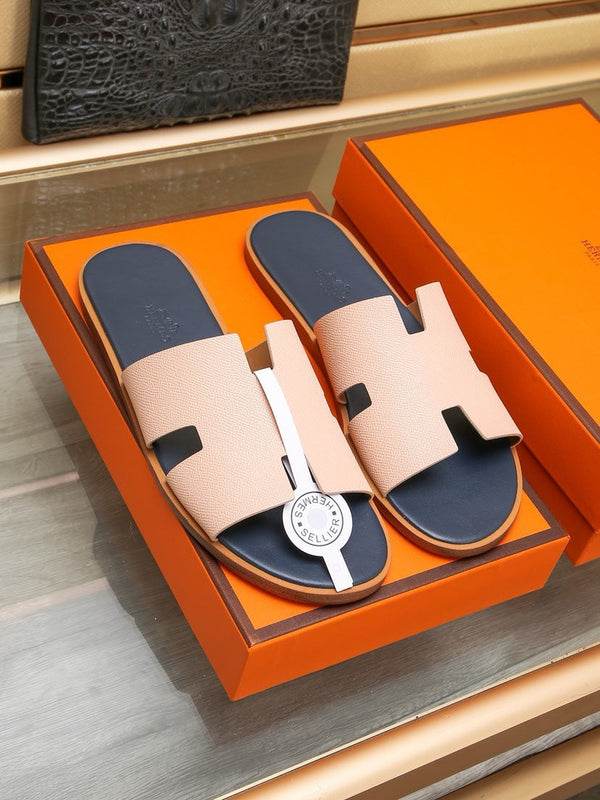 HM IZMIR SANDAL DENIM AND PEACHY CALFSKIN