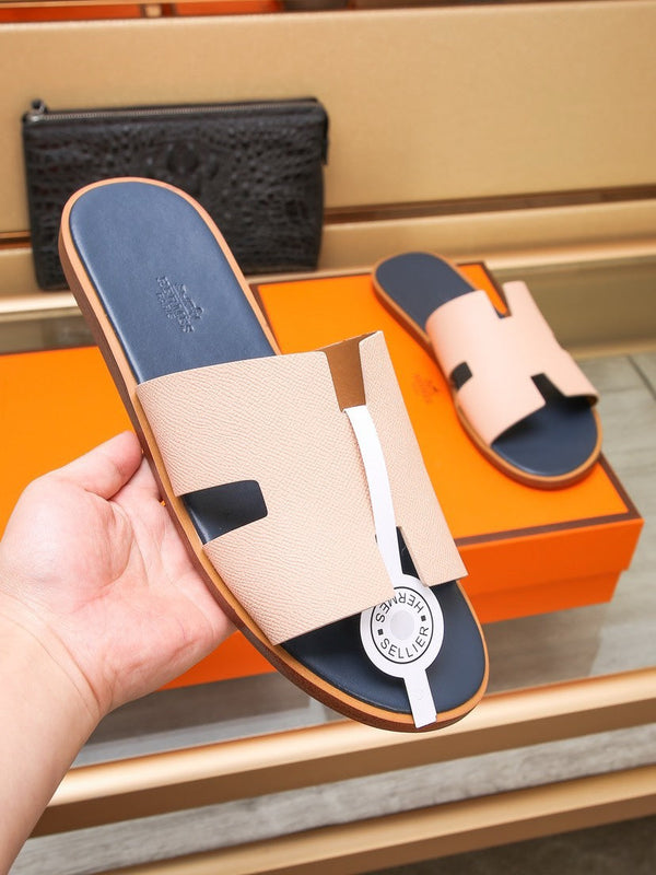 HM IZMIR SANDAL DENIM AND PEACHY CALFSKIN