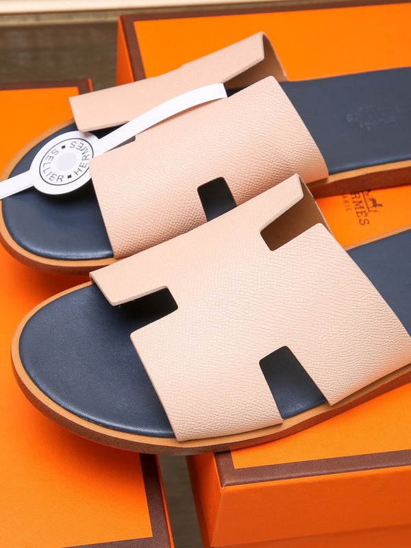 HM IZMIR SANDAL DENIM AND PEACHY CALFSKIN