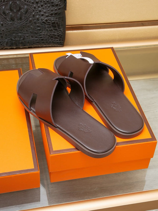 HM IZMIR SANDAL CHOCOLATE CALFSKIN