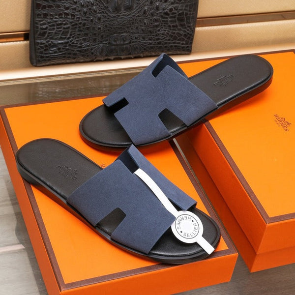 SANDALO HM IZMIR IN CAMOSCIO INDACO