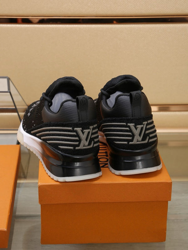 SNEAKERS IN BLACK MIX WHITE MESH BREATHABLE AND RUBBER