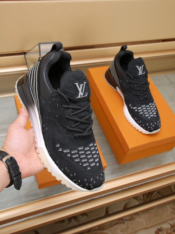 SNEAKERS IN BLACK MIX WHITE MESH BREATHABLE AND RUBBER