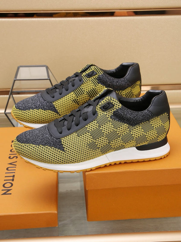 LV CLASSIC SNEAKER IN CORN YELLOW MIX BLACK DAMIER