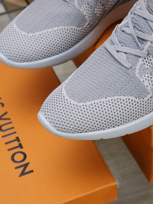 LV SNEAKERS IN LIGHT GREY MESH FABRIC