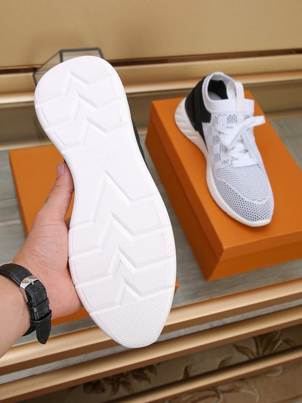 SNEAKERS LV IN TESSUTO A RETE BIANCO E NERO