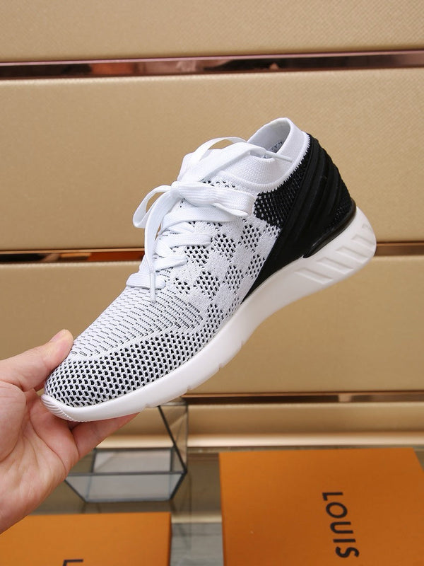 SNEAKERS LV IN TESSUTO A RETE BIANCO E NERO