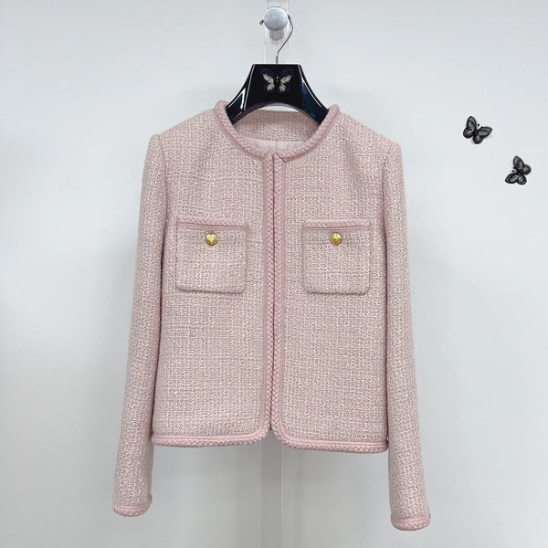 Celine Jacket Pink Gold Wool Cotton 290451