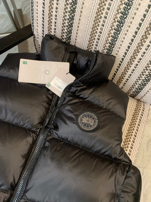 C. Goose Hooded Down Vest Black Polyester 0003