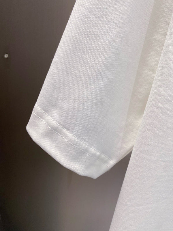 T-SHIRT LV IN COTONE BIANCO CON LOGO NERO 238822