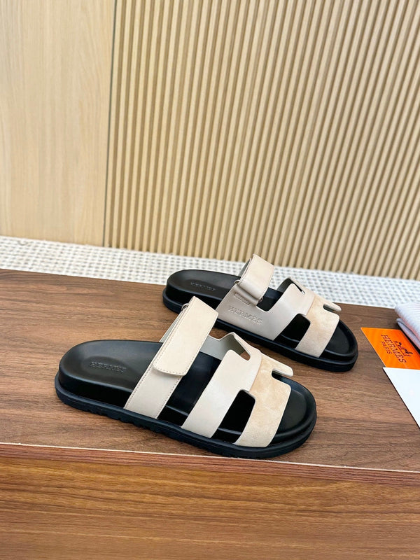 HM 2025 Chypre Sandals Beige Suede Calfskin 294383