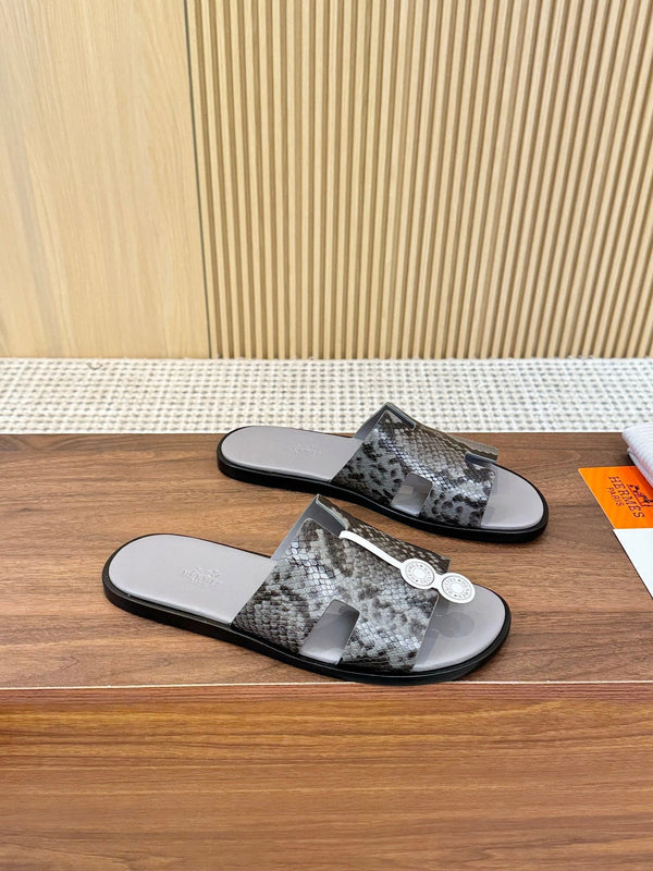 HM Izmir Sandal Gray Rose Leather 294343