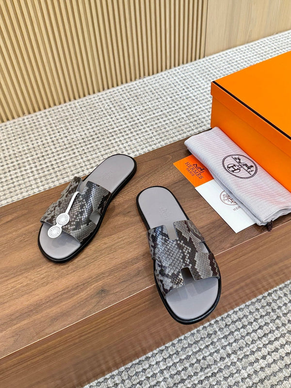 HM Izmir Sandal Gray Rose Leather 294343