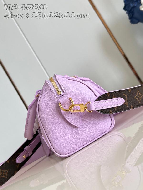 Speedy Bandouliere 18cm Violet Calfskin