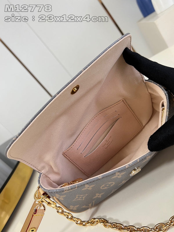 LV Woc Ivy 23.5 Gray Monogram Coasted Canvas