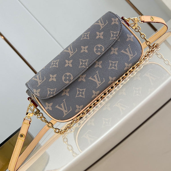 LV Woc Ivy 23.5 Gray Monogram Coasted Canvas