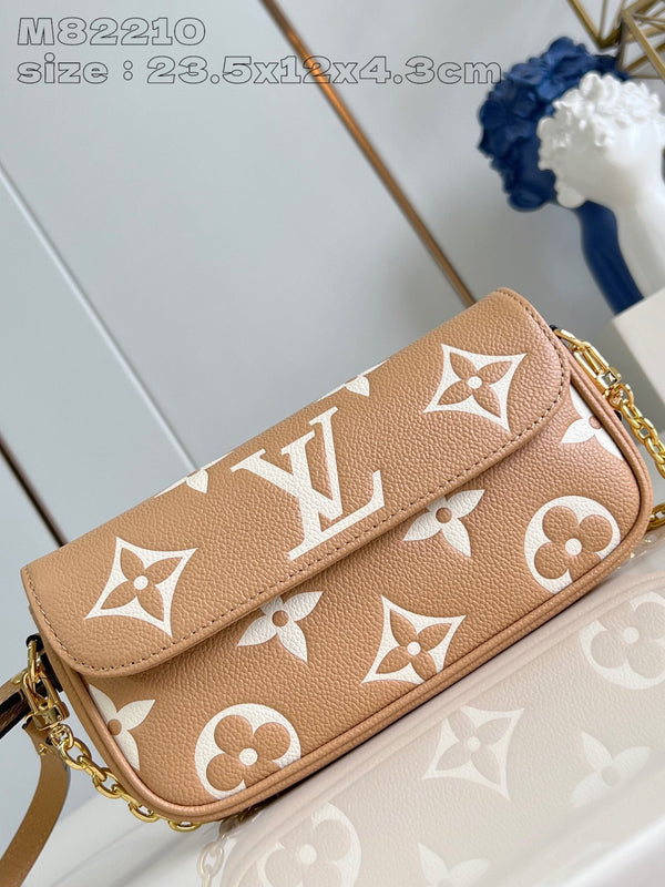 LV Woc Ivy 23.5 Brown Monogram Empreinte Calfskin