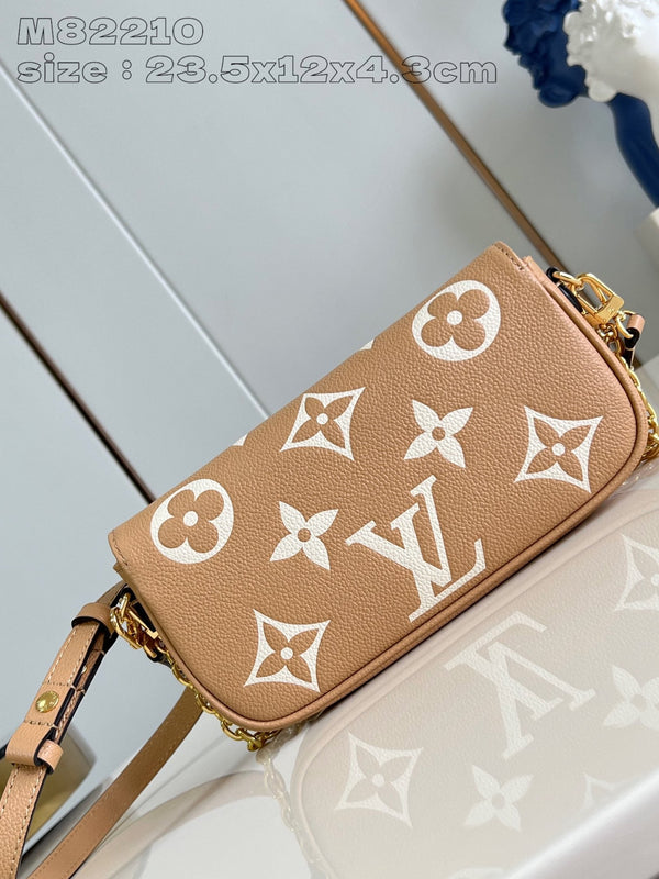 LV Woc Ivy 23.5 Brown Monogram Empreinte Calfskin