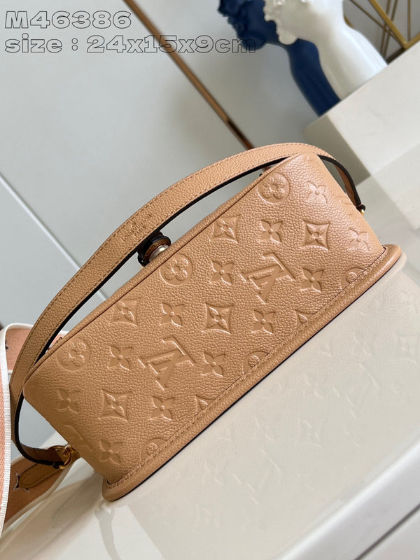 LV DIANE 24 DARK BEIGE MONOGRAM EMPREINTE CALFSKIN