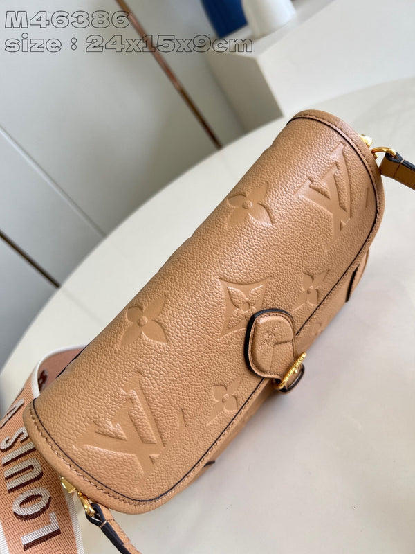 LV DIANE 24 DARK BEIGE MONOGRAM EMPREINTE CALFSKIN