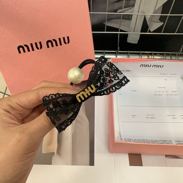 SCRUNCHIE IN BLACK LACE AND SPANDEX FABRIC 250458