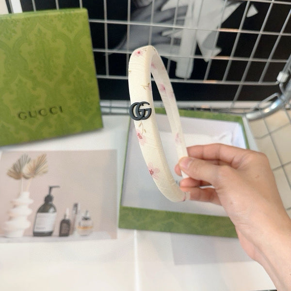 HEADBAND IN WHITE FLOWER PRINT SILK 418913